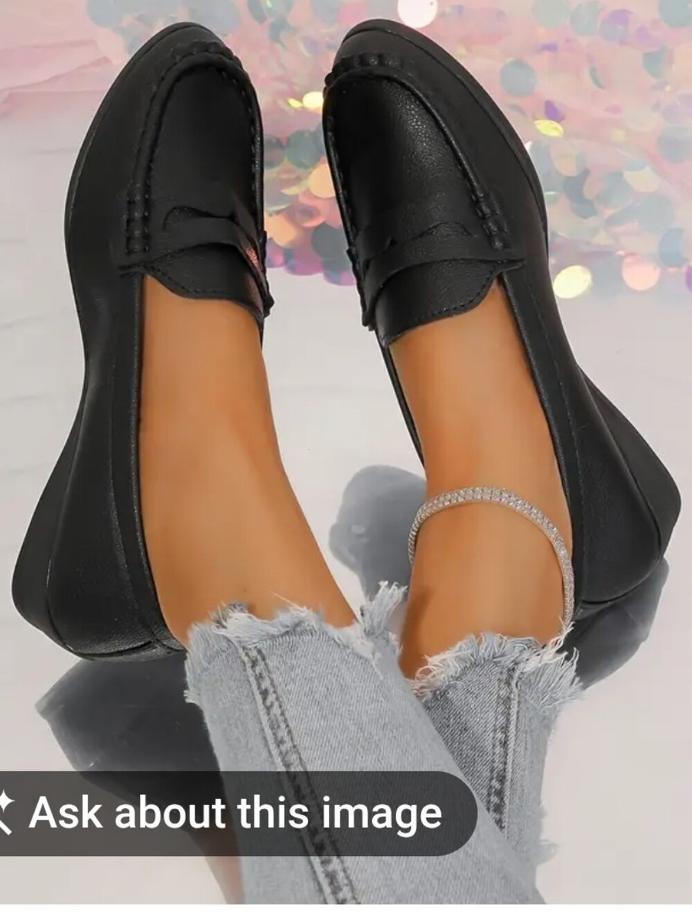 dexflex comfort Black Textured Penny Loafers with Braided Trim